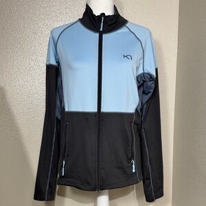 Kari Traa Sky Blue and Black Zip-Up Jacket